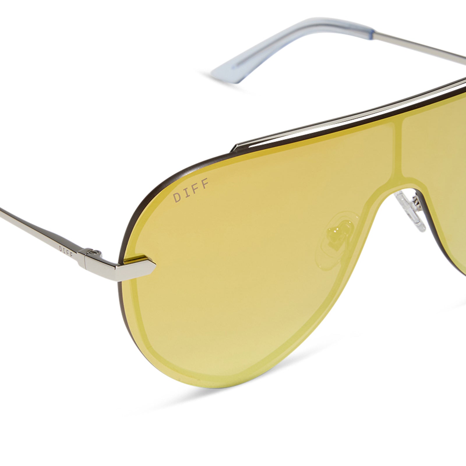 IMANI - SILVER + GOLD MIRROR SUNGLASSES - Image 4