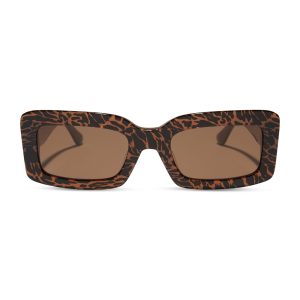 INDY - ANIMAL + BROWN SUNGLASSES