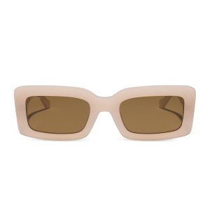 INDY - MILKY BLUSH + BROWN + POLARIZED SUNGLASSES