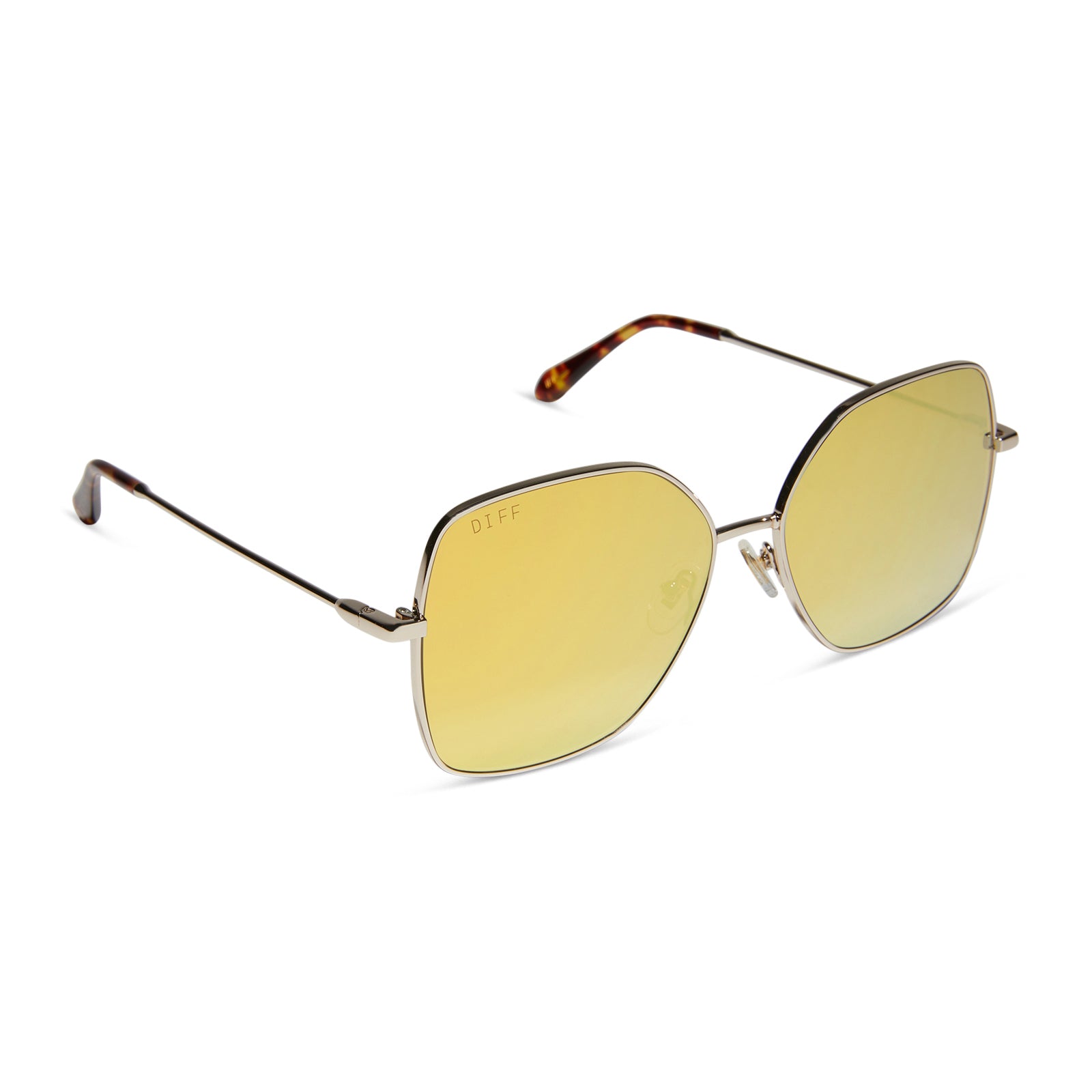 IRIS - GOLD + BRILLIANT GOLD MIRROR SUNGLASSES - Image 2