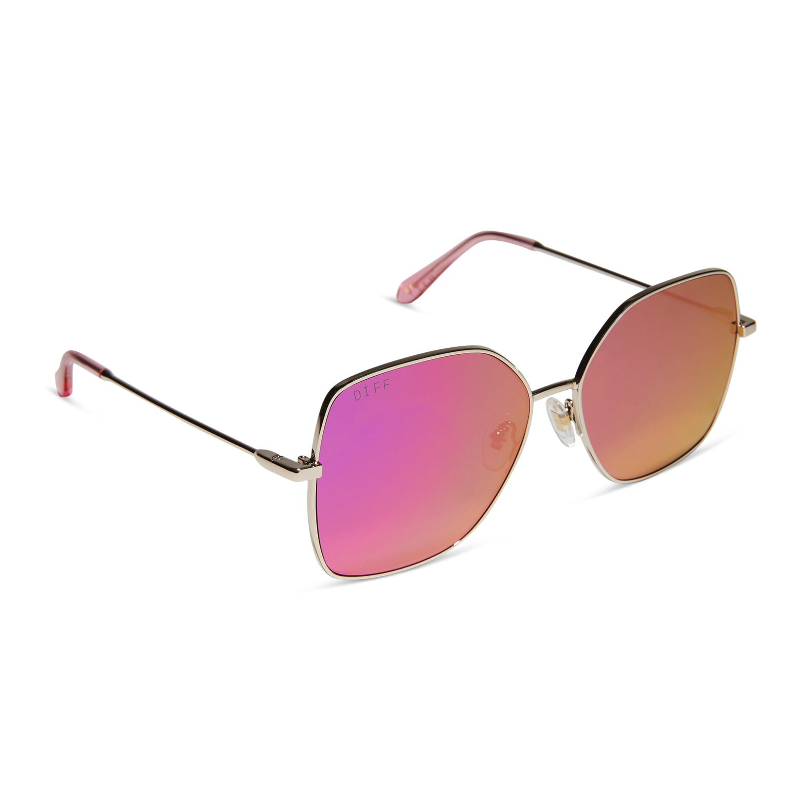 IRIS - GOLD + PINK RUSH MIRROR SUNGLASSES - Image 2