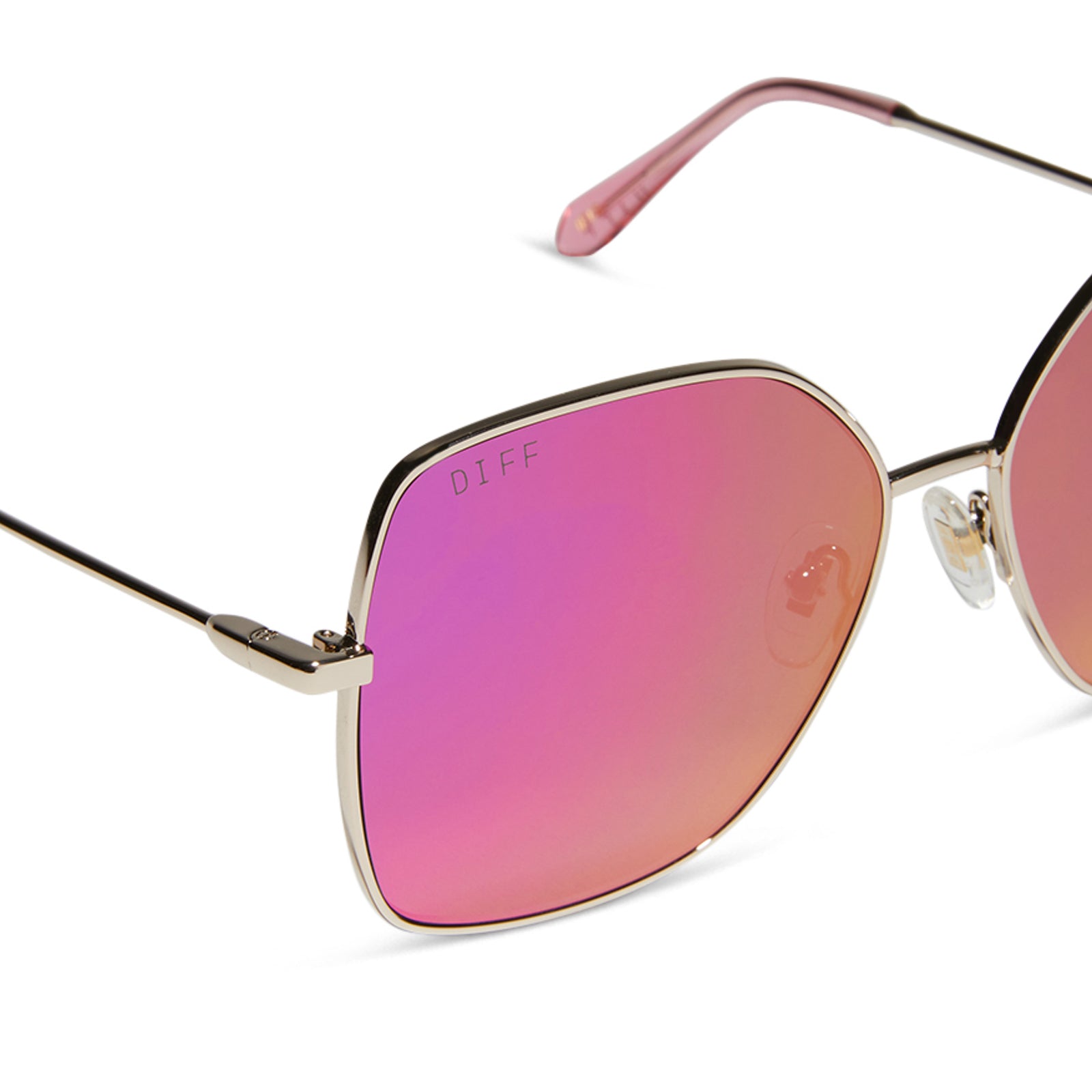 IRIS - GOLD + PINK RUSH MIRROR SUNGLASSES - Image 4
