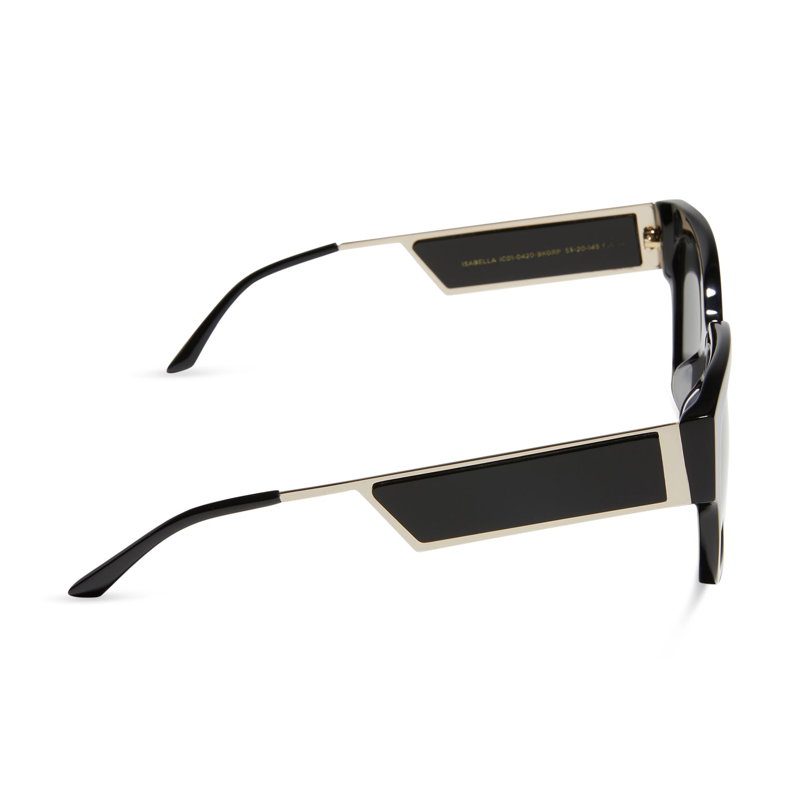 ISABELLA - BLACK + GREY POLARIZED SUNGLASSES - Image 3
