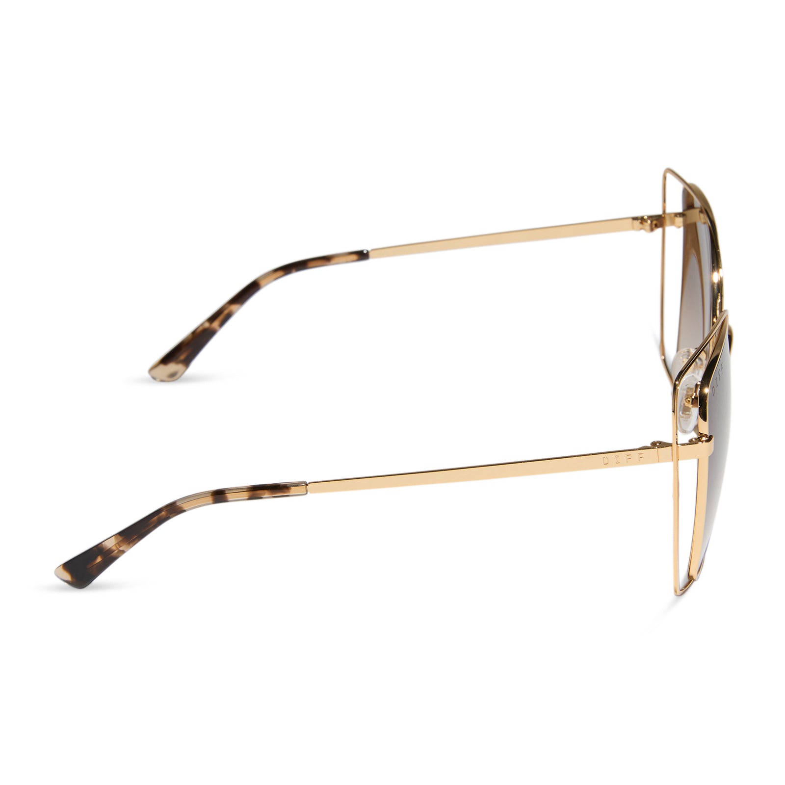 JACQUELINE - GOLD + BROWN GRADIENT SUNGLASSES - Image 3
