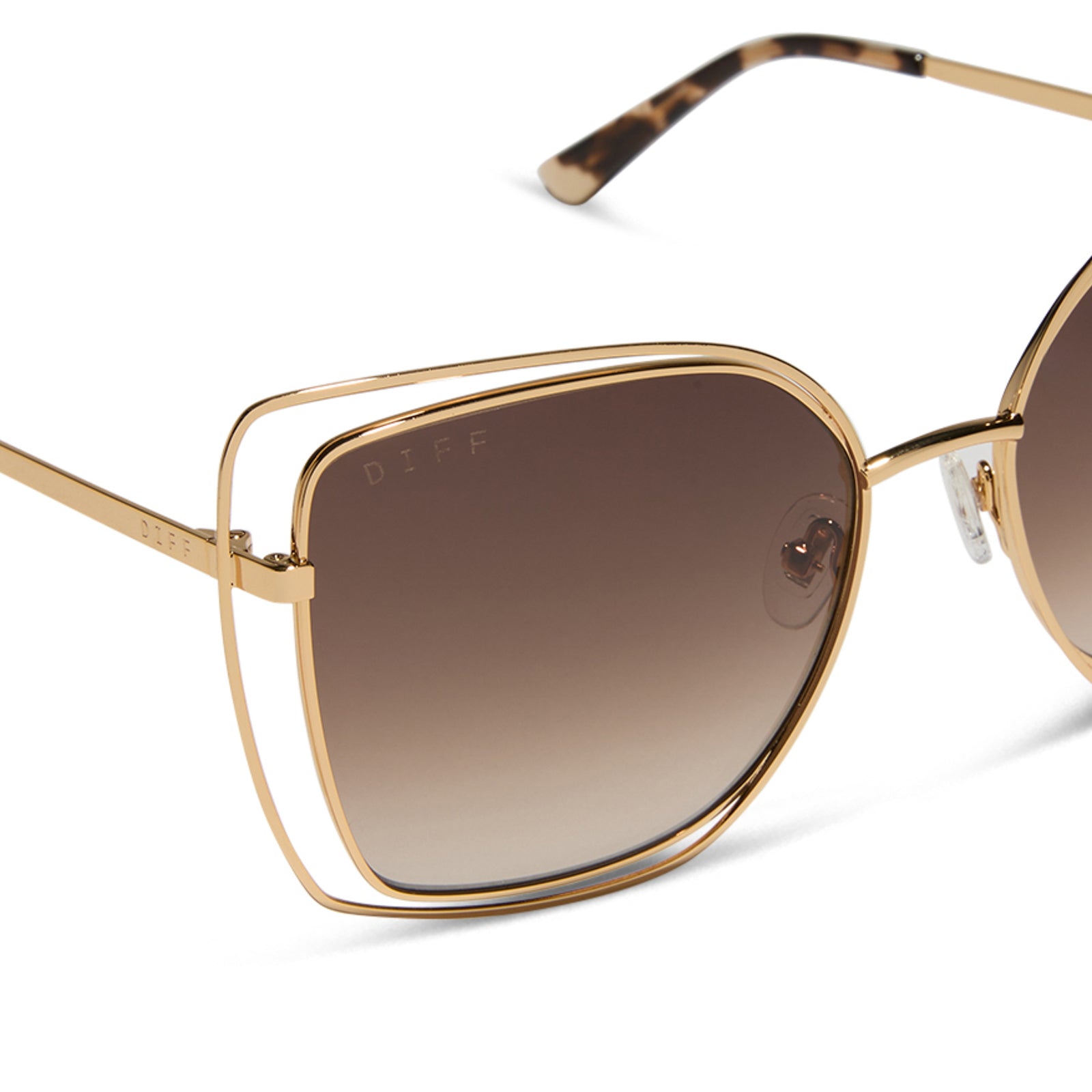 JACQUELINE - GOLD + BROWN GRADIENT SUNGLASSES - Image 4