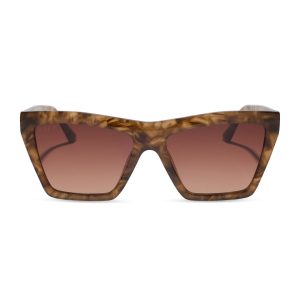 JESSIE JAMES DECKER - VIVI + BLACK WALNUT TORTOISE + BROWN GRADIENT SUNGLASSES
