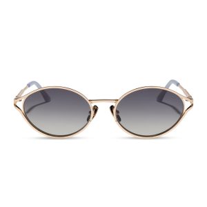JESSIE JAMES DECKER - LIMONCELLO + GOLD + MILKY BLUE PEARL + GREY GRADIENT SUNGLASSES