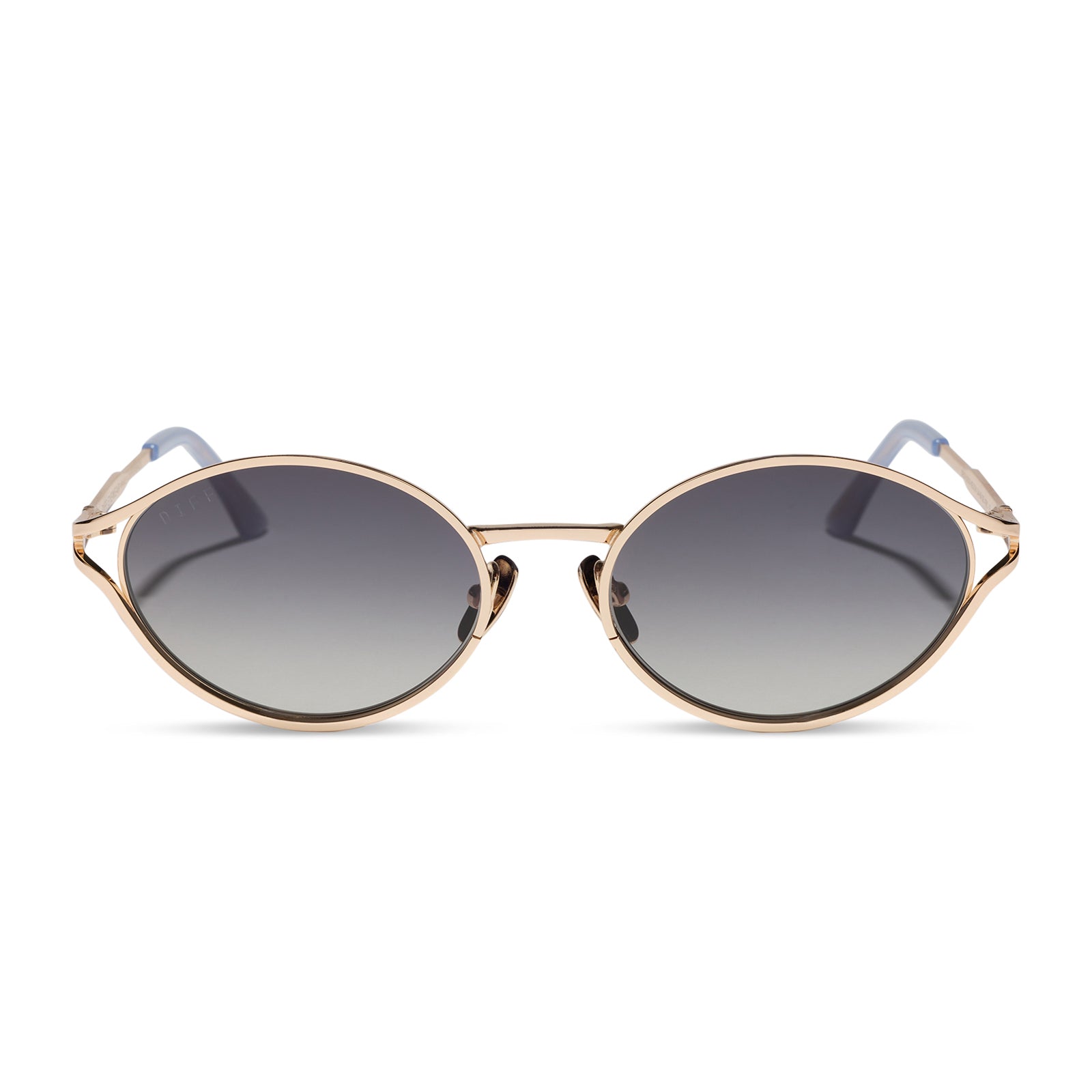 JESSIE JAMES DECKER - LIMONCELLO + GOLD + MILKY BLUE PEARL + GREY GRADIENT SUNGLASSES