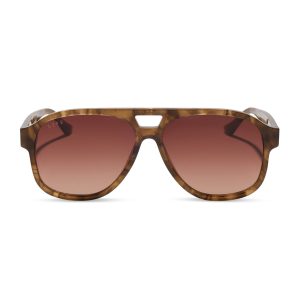 JESSIE JAMES DECKER - NASH + BLACK WALNUT TORTOISE + BROWN GRADIENT SUNGLASSES