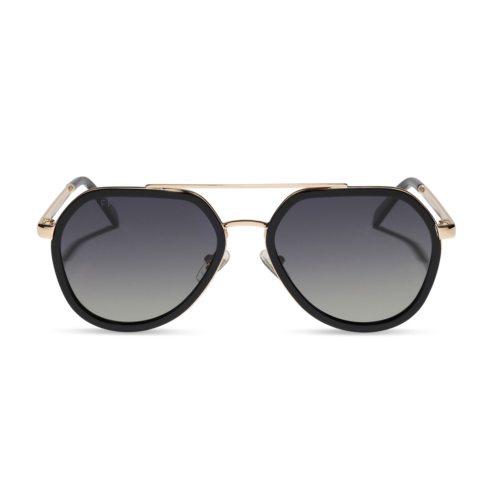 DRMTLGY - JOEY + BLACK + GOLD METAL + GREY GRADIENT + POLARIZED SUNGLASSES - Image 2