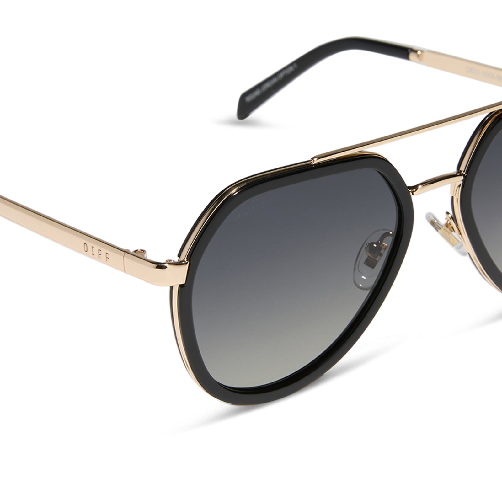 DRMTLGY - JOEY + BLACK + GOLD METAL + GREY GRADIENT + POLARIZED SUNGLASSES - Image 4