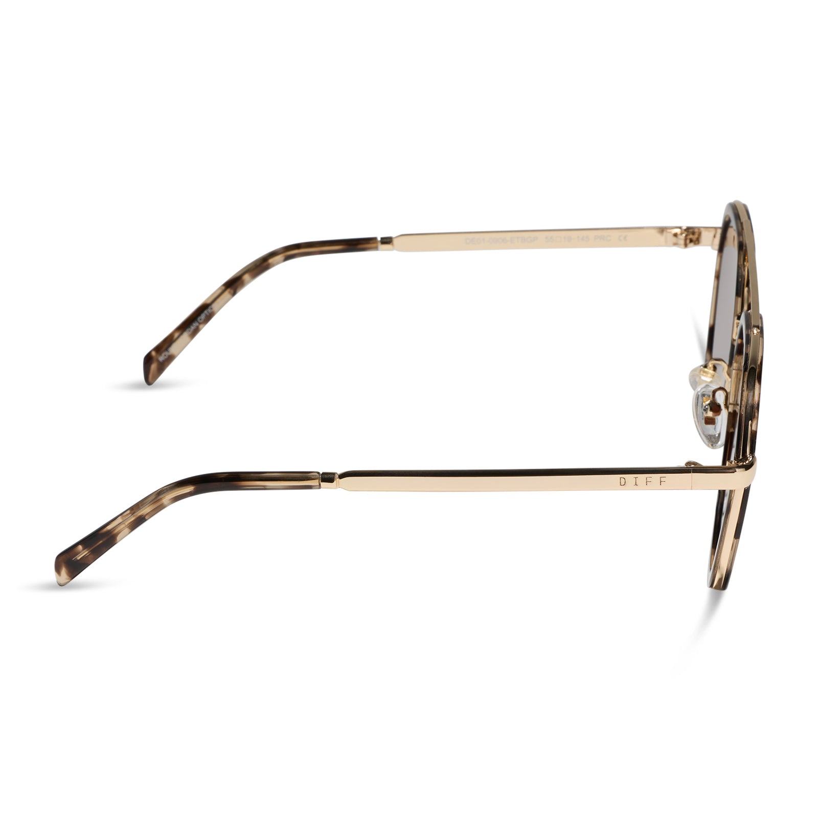 JOEY - ESPRESSO TORTOISE + GOLD METAL + BROWN GRADIENT + POLARIZED SUNGLASSES - Image 5