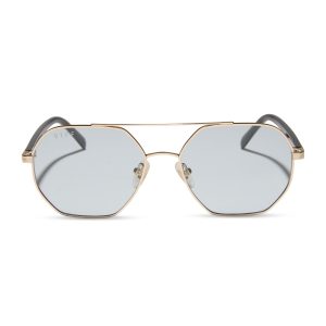 JOJO FLETCHER - JOELLE + GOLD + CHOCOLATE CRYSTAL + GREY TINT SUNGLASSES