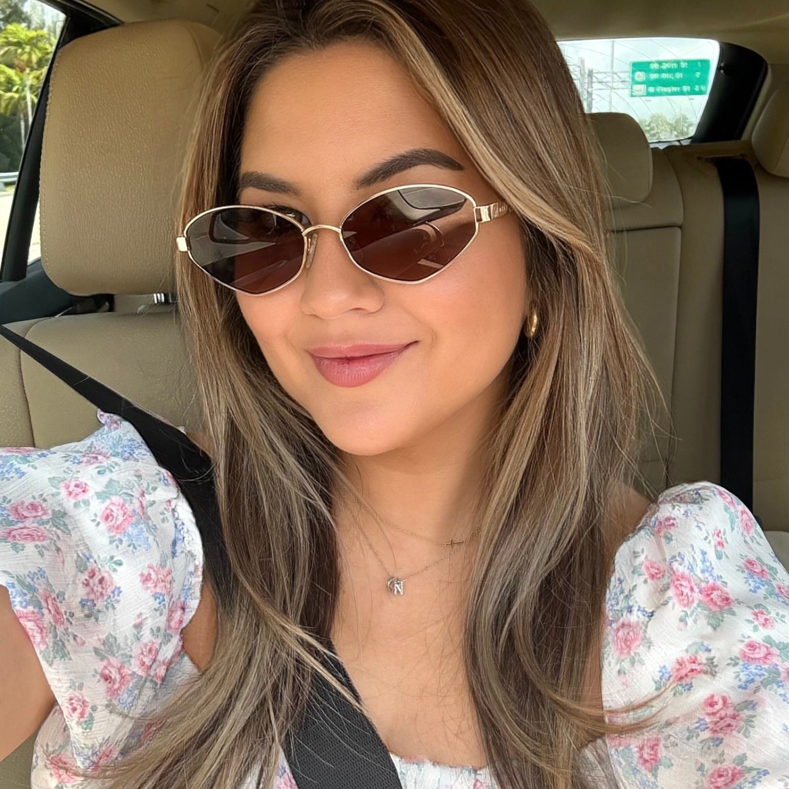 JOJO FLETCHER - JORDY + GOLD + HORN TORTOISE + BROWN SUNGLASSES - Image 13