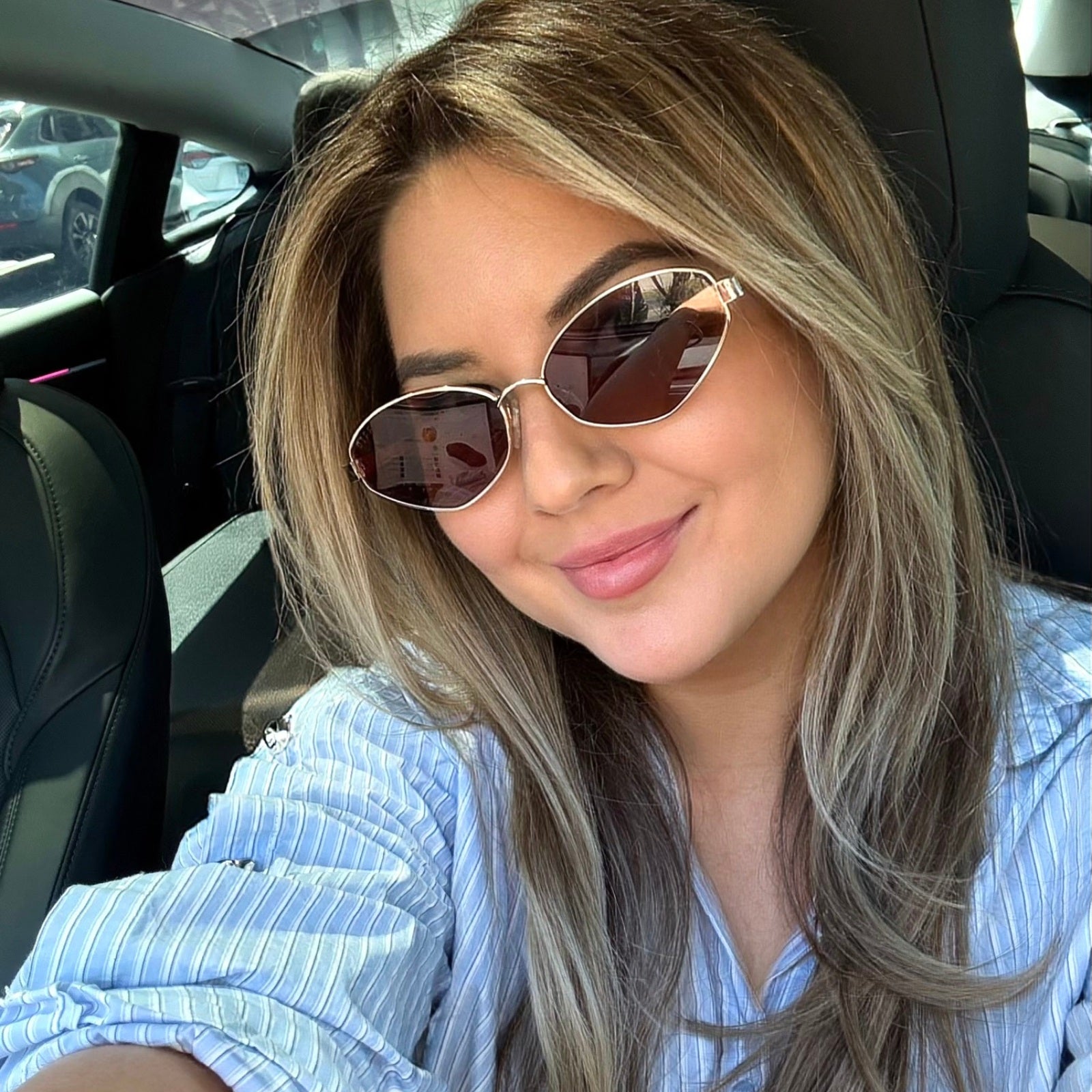 JOJO FLETCHER - JORDY + GOLD + HORN TORTOISE + BROWN SUNGLASSES - Image 14