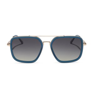 JORDAN - CLUBHOUSE BLUE + GOLD + GREY GRADIENT + POLARIZED SUNGLASSES