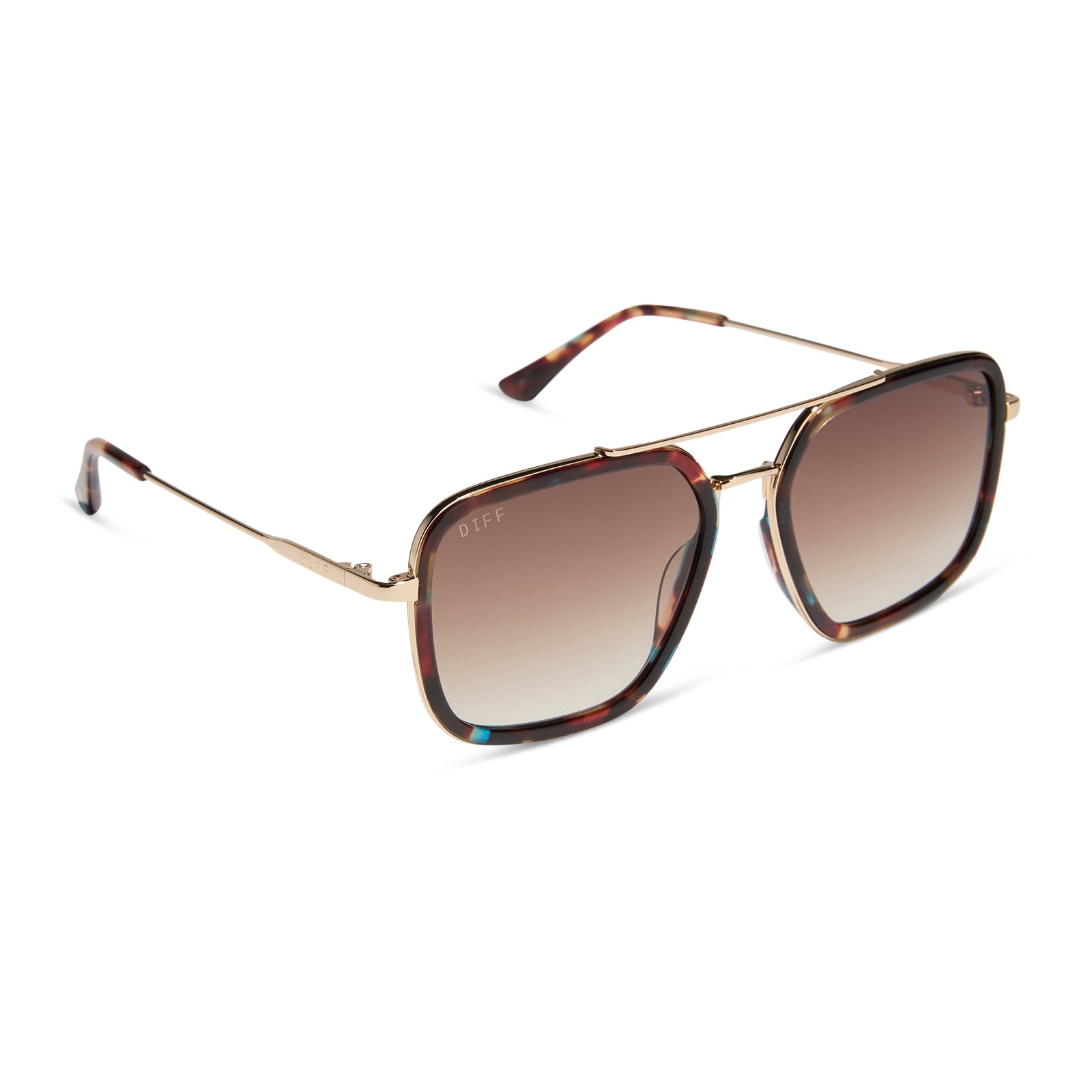 JORDAN - CONFETTI TORTOISE + BROWN GRADIENT SUNGLASSES - Image 2
