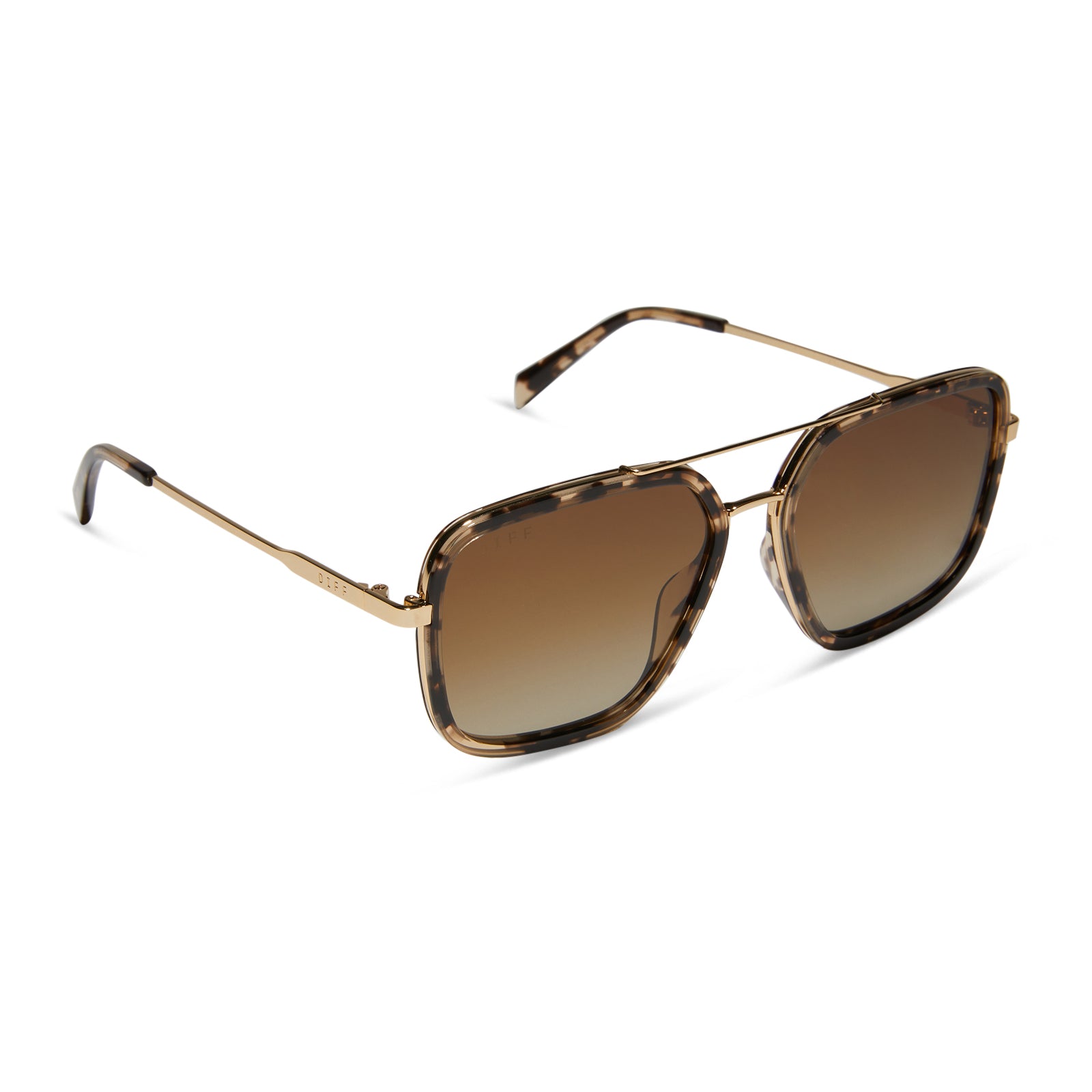 JORDAN - ESPRESSO TORTOISE + BROWN GRADIENT + POLARIZED SUNGLASSES - Image 2
