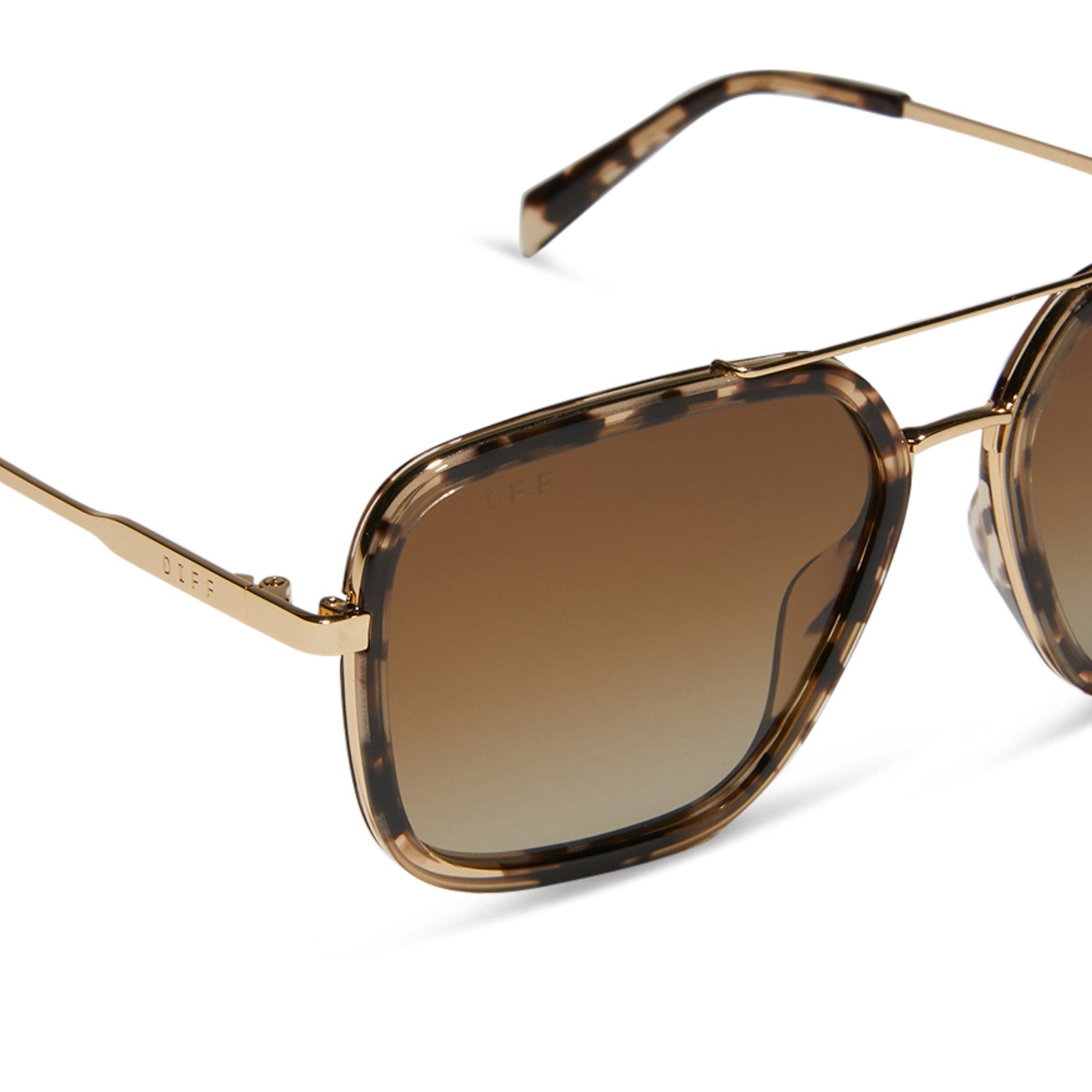 JORDAN - ESPRESSO TORTOISE + BROWN GRADIENT + POLARIZED SUNGLASSES - Image 4