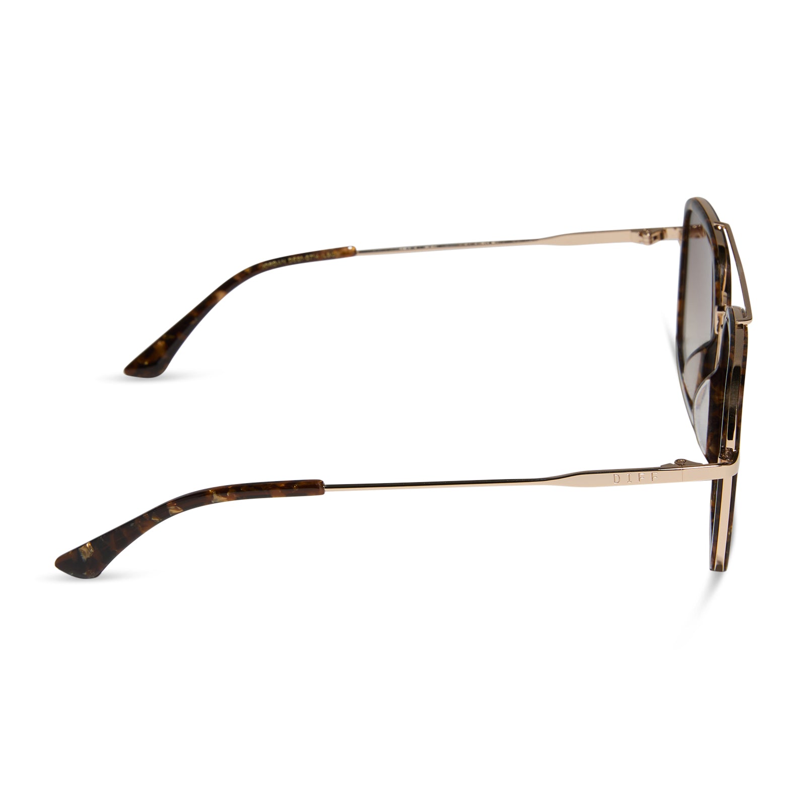 JORDAN - GLITTER TORTOISE + BROWN GRADIENT SUNGLASSES - Image 3