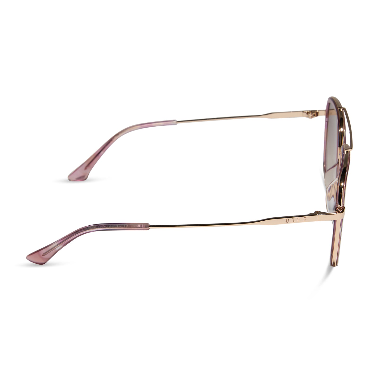 JORDAN - GOLD + FLEUR TORTOISE TEMPLE TIPS + BROWN GRADIENT SUNGLASSES - Image 3