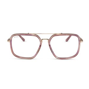 JORDAN - GOLD + FLEUR TORTOISE TEMPLE TIPS + GLASSES