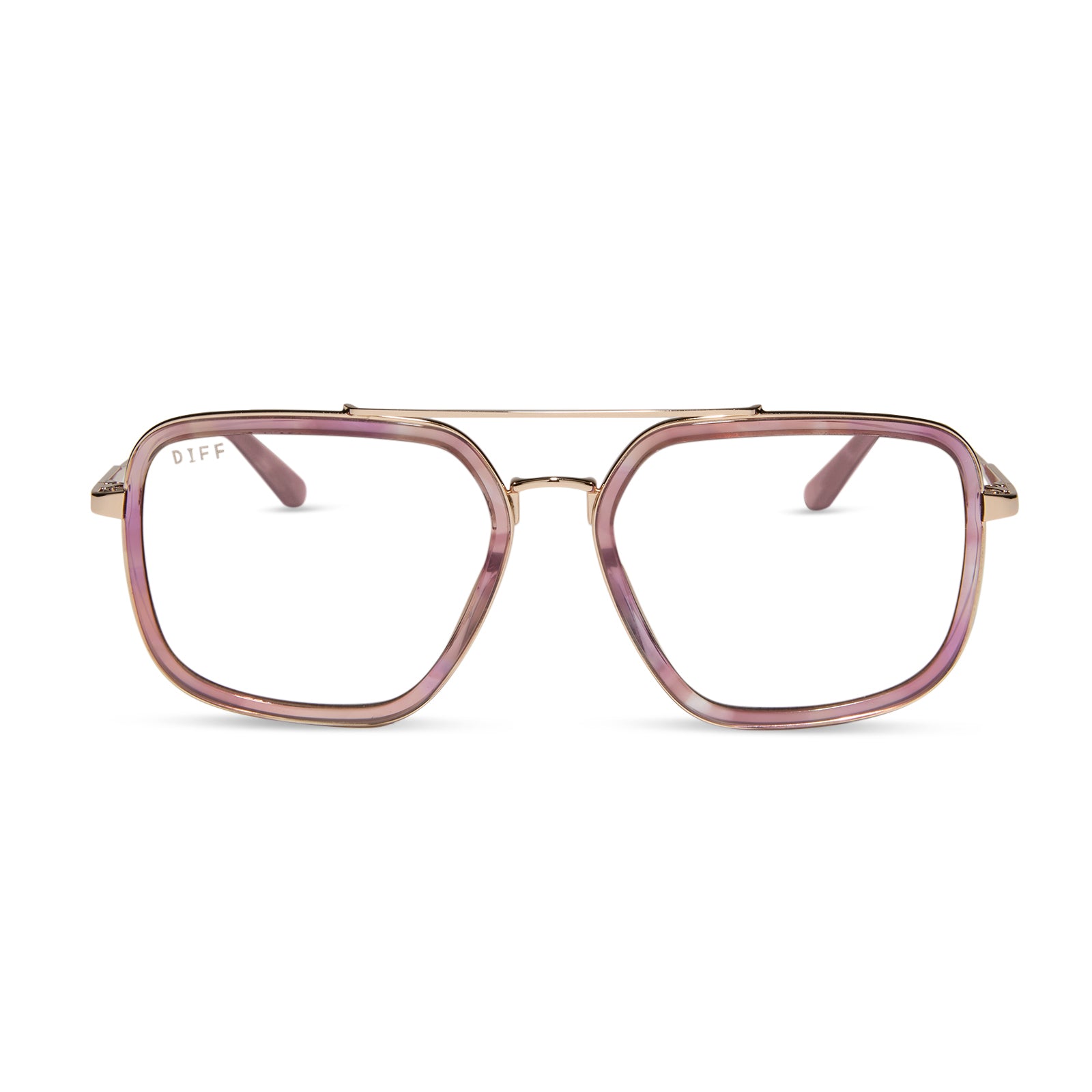 JORDAN - GOLD + FLEUR TORTOISE TEMPLE TIPS + GLASSES