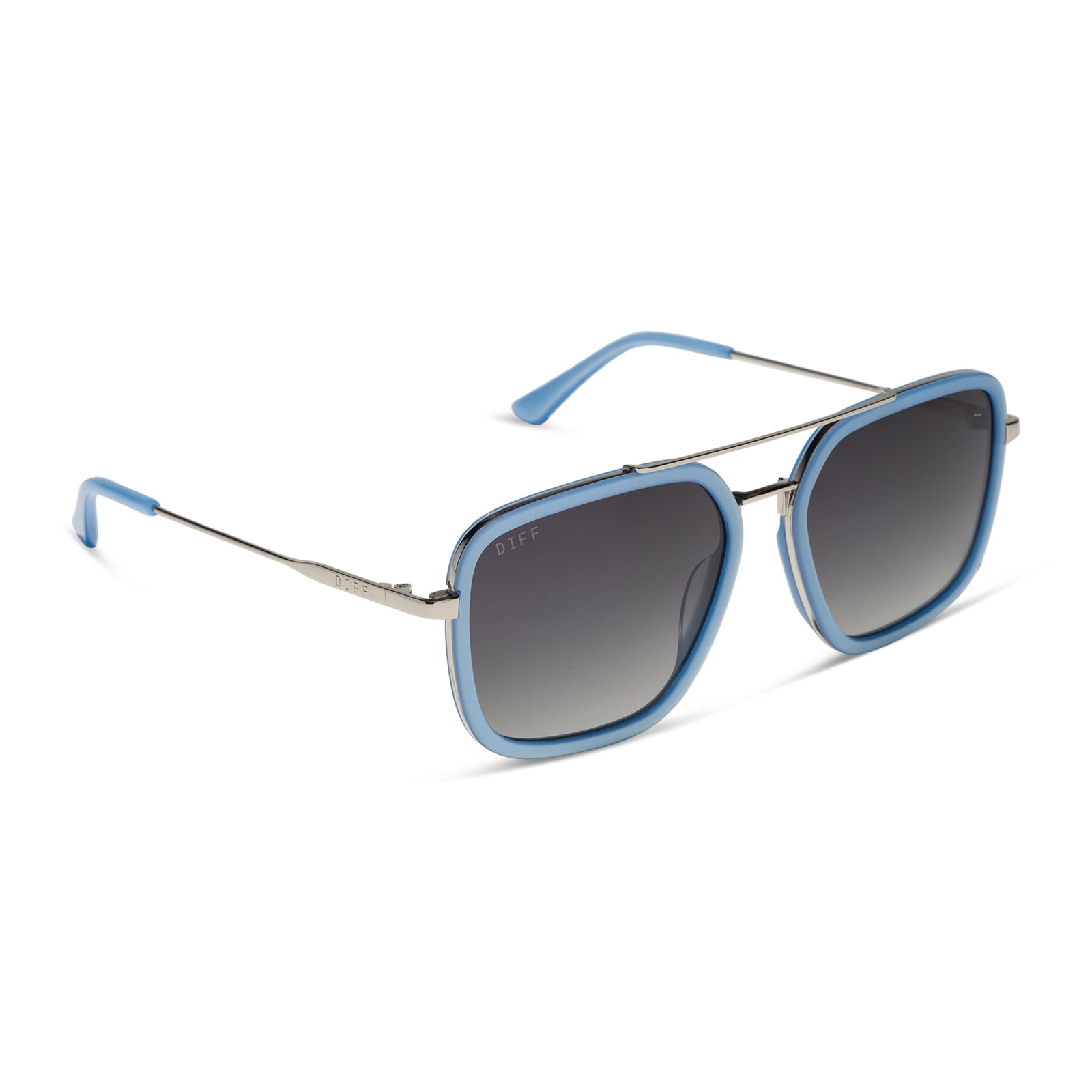 JORDAN - LIGHT BLUE + GREY GRADIENT + POLARIZED SUNGLASSES - Image 2