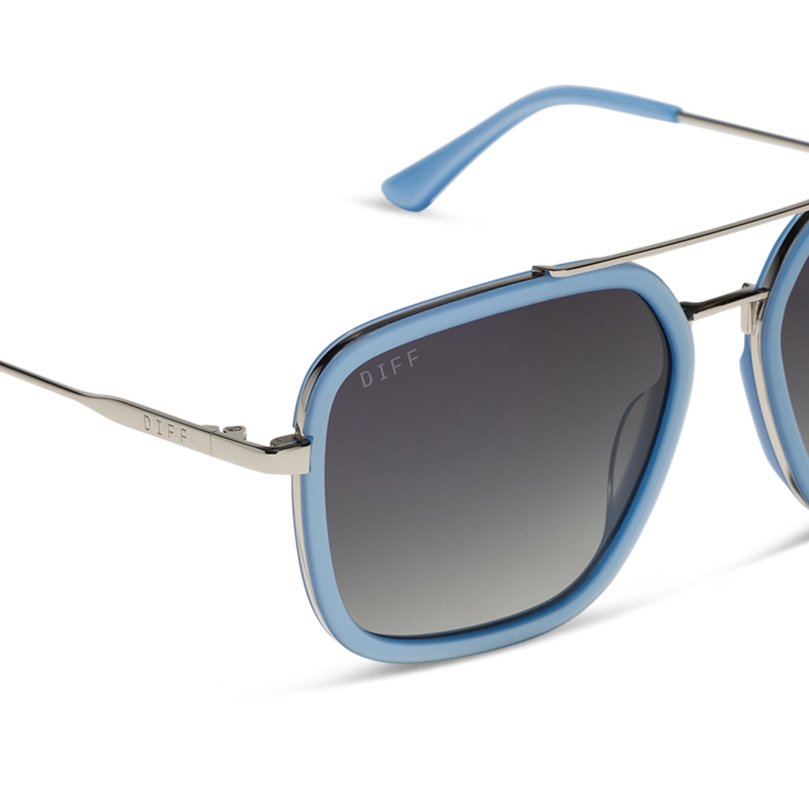JORDAN - LIGHT BLUE + GREY GRADIENT + POLARIZED SUNGLASSES - Image 4