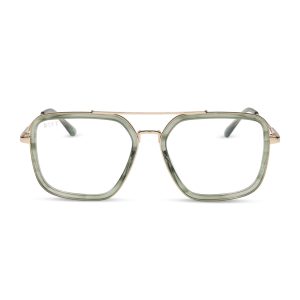 JORDAN - MATCHA + GOLD + GLASSES