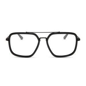 JORDAN - MATTE BLACK + BLACK TEMPLE TIPS + GLASSES