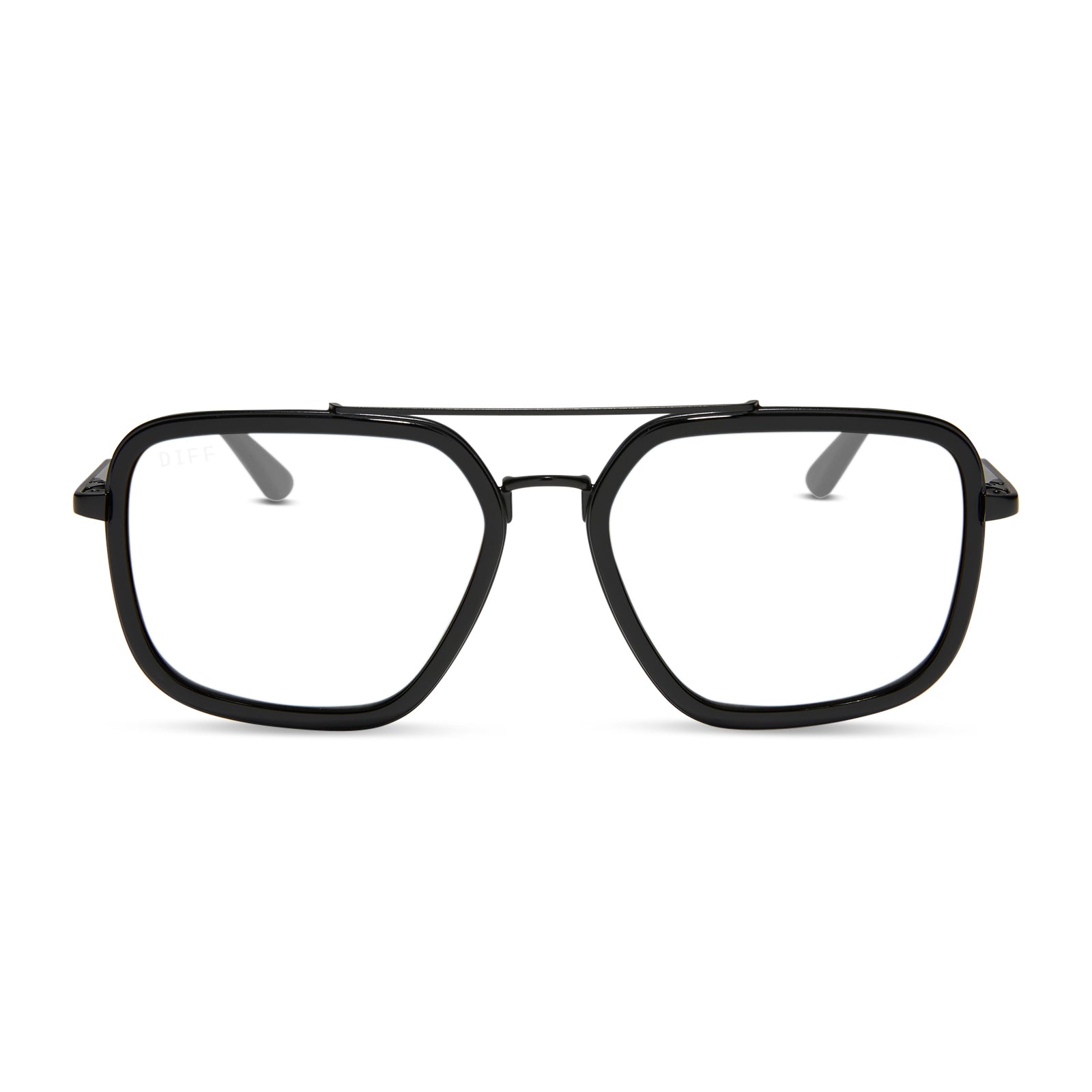 JORDAN - MATTE BLACK + BLACK TEMPLE TIPS + GLASSES