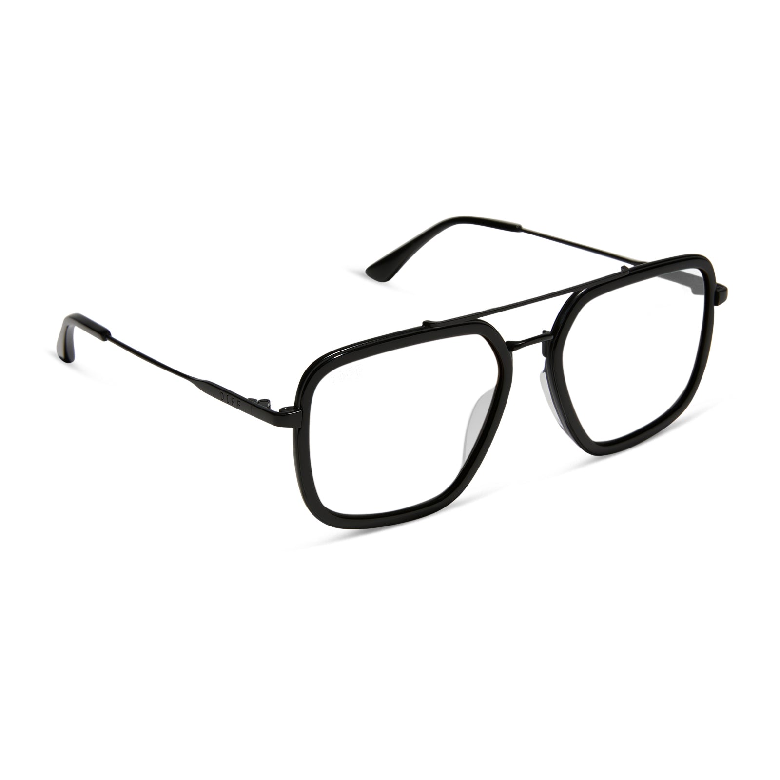 JORDAN - MATTE BLACK + BLACK TEMPLE TIPS + GLASSES - Image 2