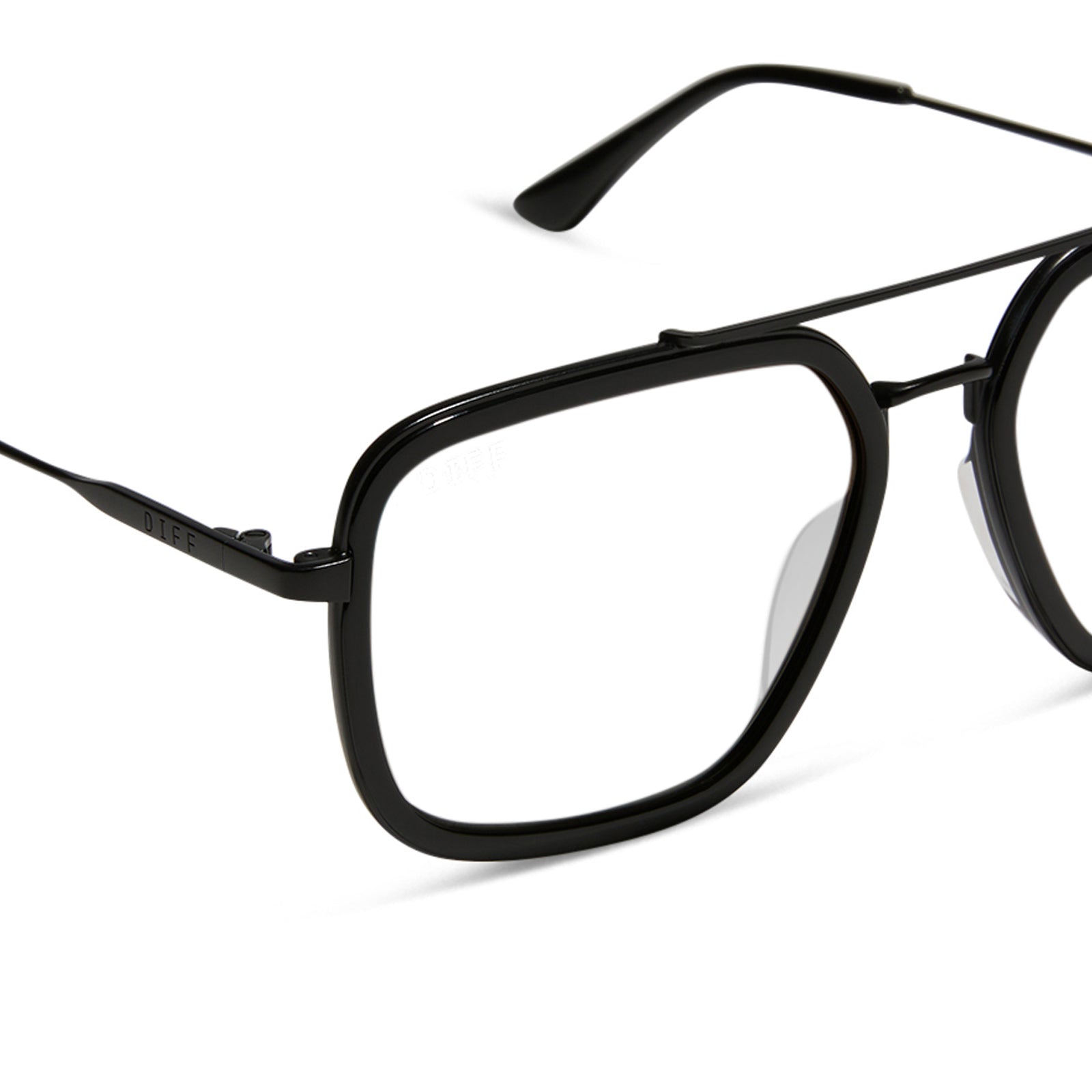 JORDAN - MATTE BLACK + BLACK TEMPLE TIPS + GLASSES - Image 3