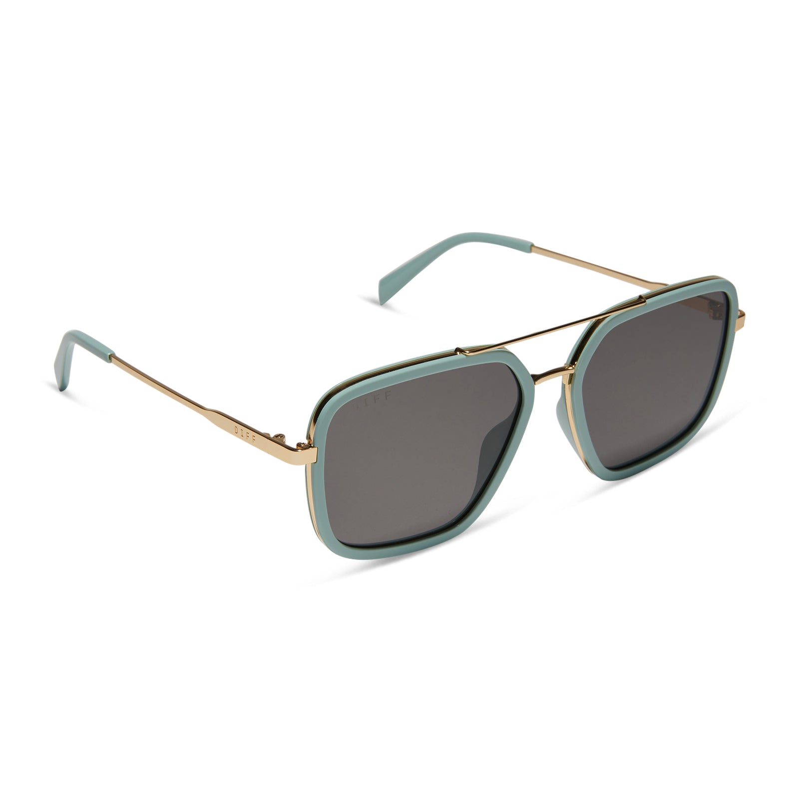 JORDAN - STEEL TEAL + GREY SUNGLASSES - Image 2