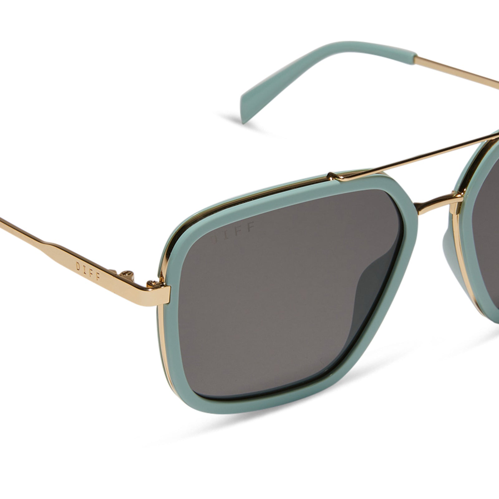 JORDAN - STEEL TEAL + GREY SUNGLASSES - Image 4