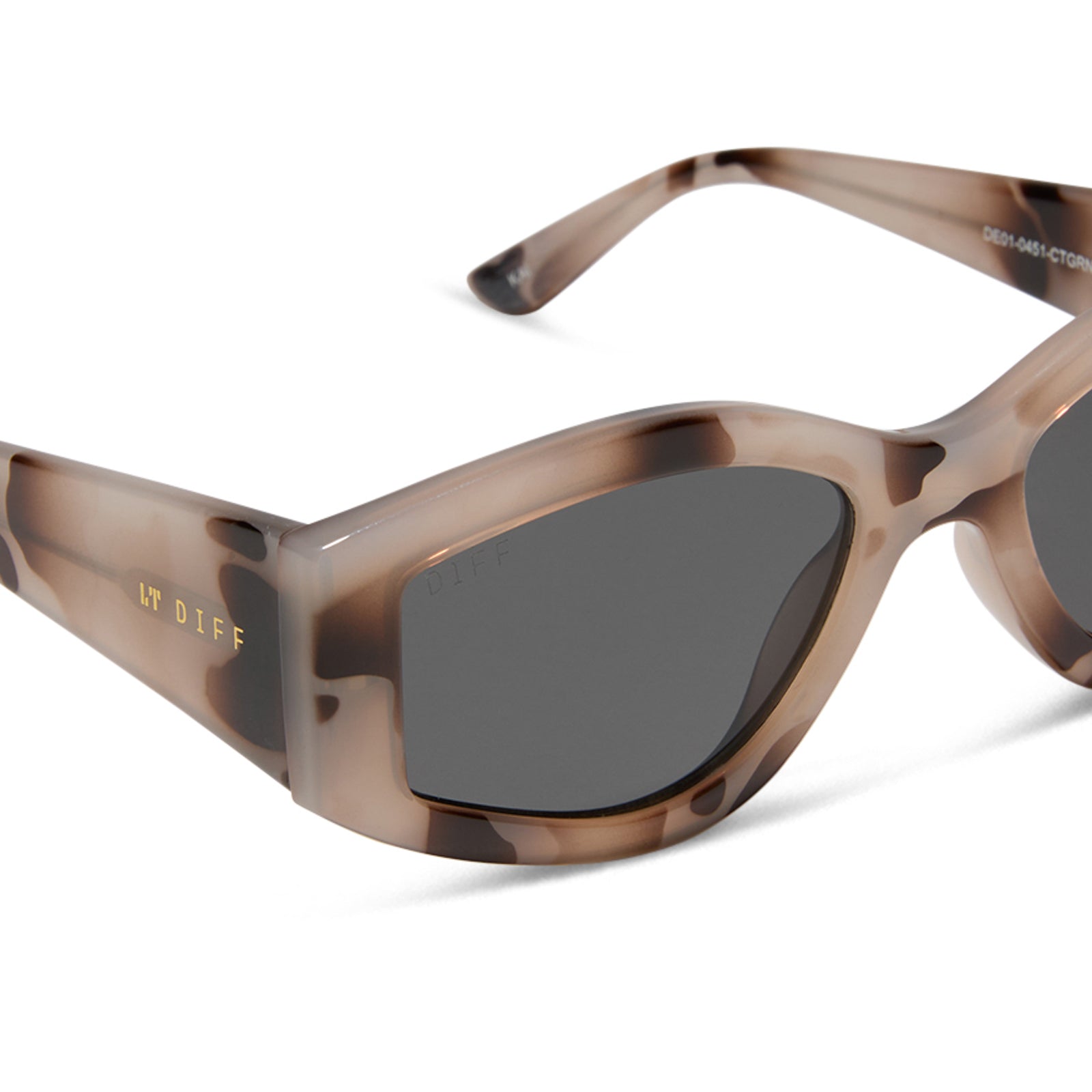 KAI - CREAM TORTOISE + GREY SUNGLASSES - Image 4