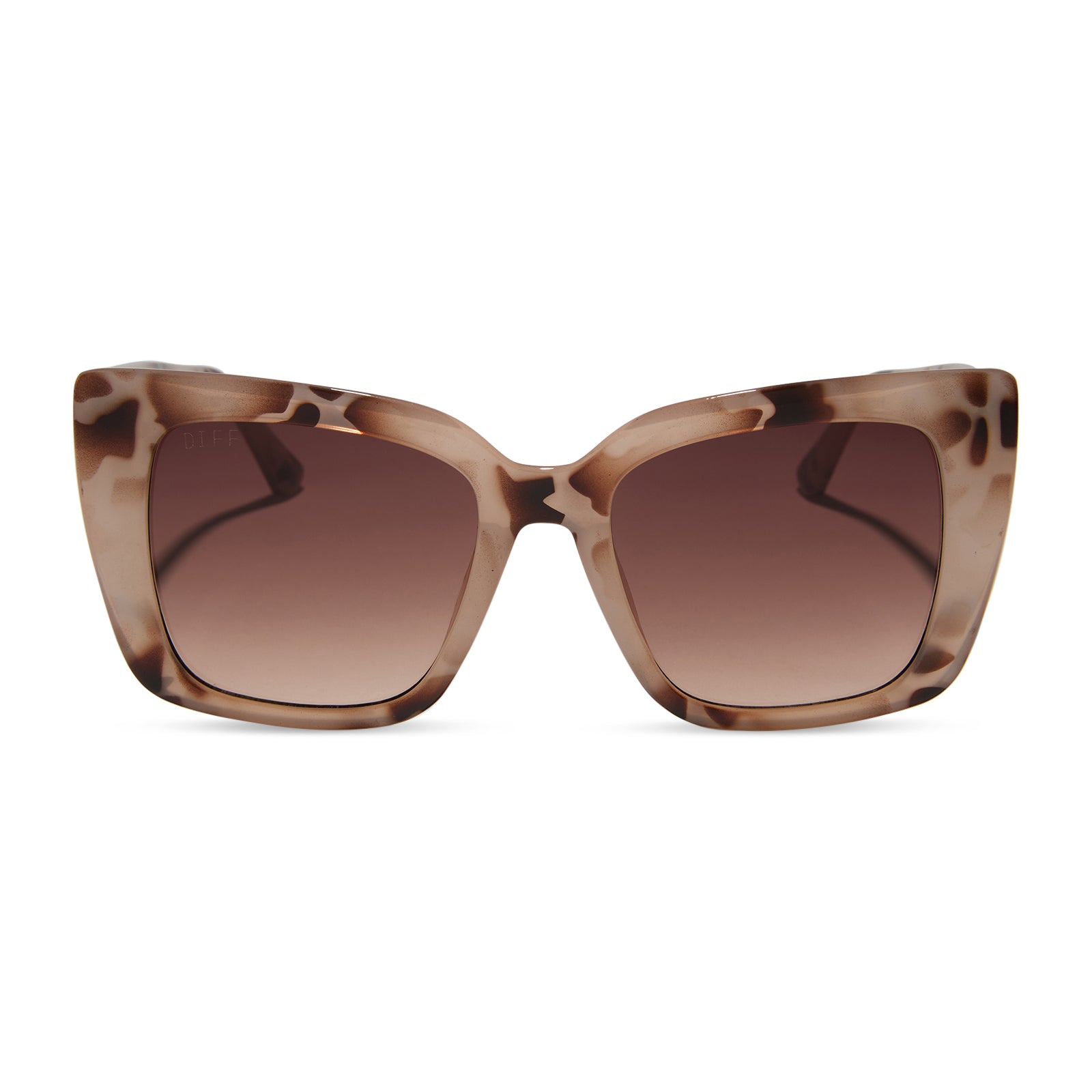 KARLIE - CREAM TORTOISE + BROWN GRADIENT SUNGLASSES