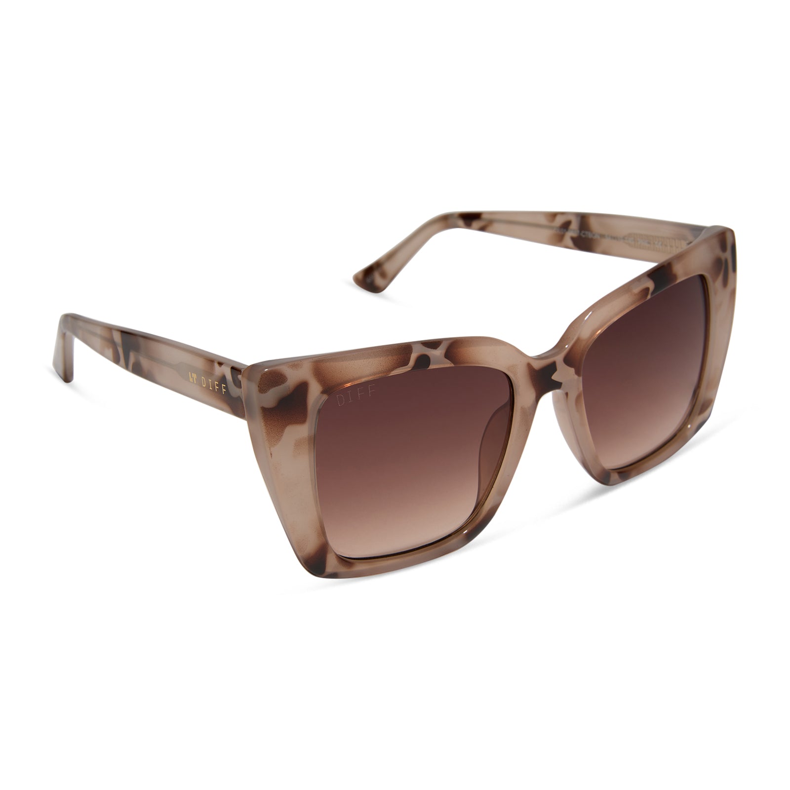 KARLIE - CREAM TORTOISE + BROWN GRADIENT SUNGLASSES - Image 2