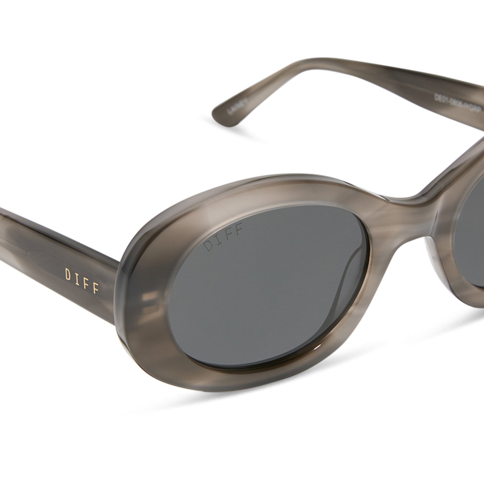 LAINEY - SMOKE MARBLE + GREY + POLARIZED SUNGLASSES - Image 4