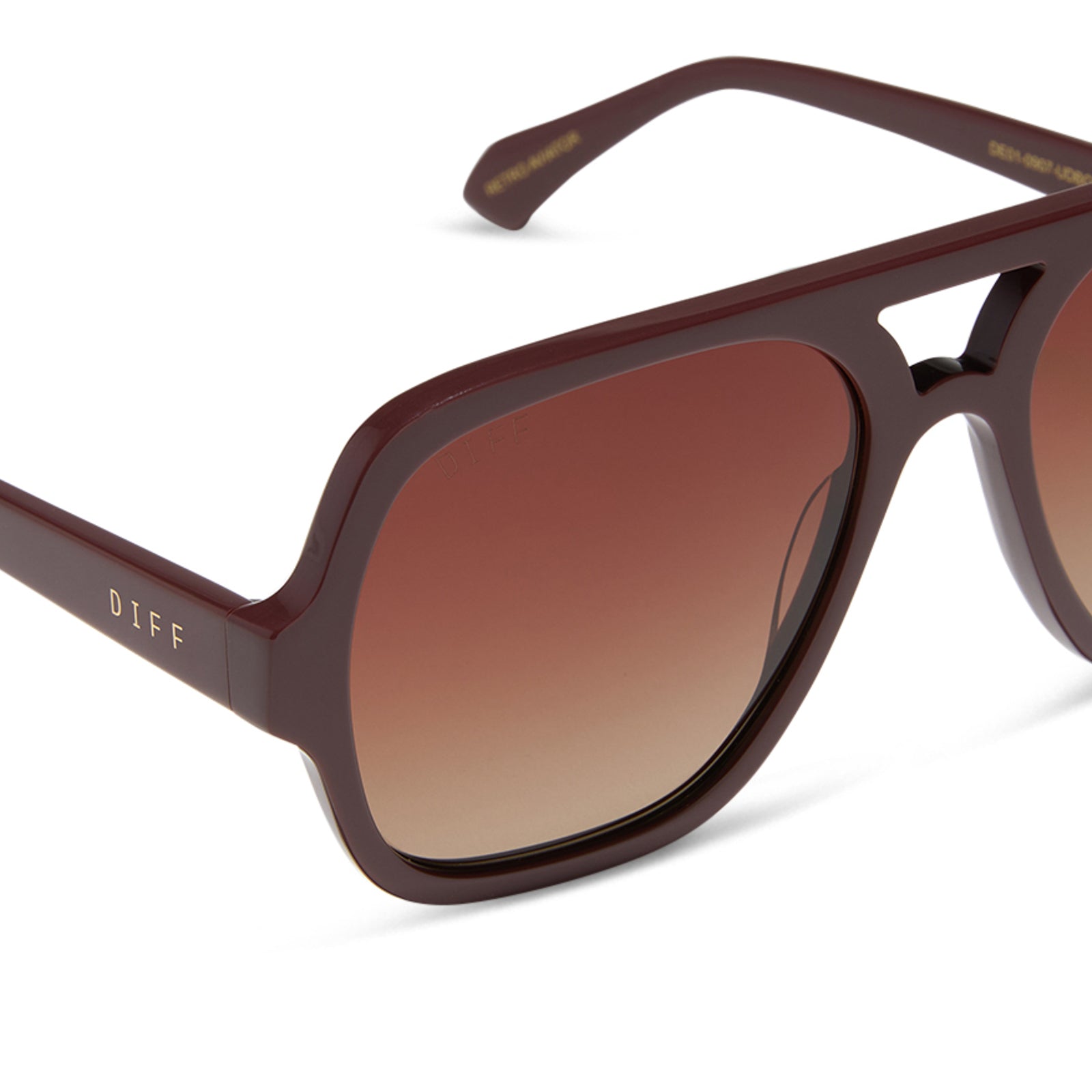 LAYTON - RUGBY RED + BROWN GRADIENT + POLARIZED SUNGLASSES - Image 4