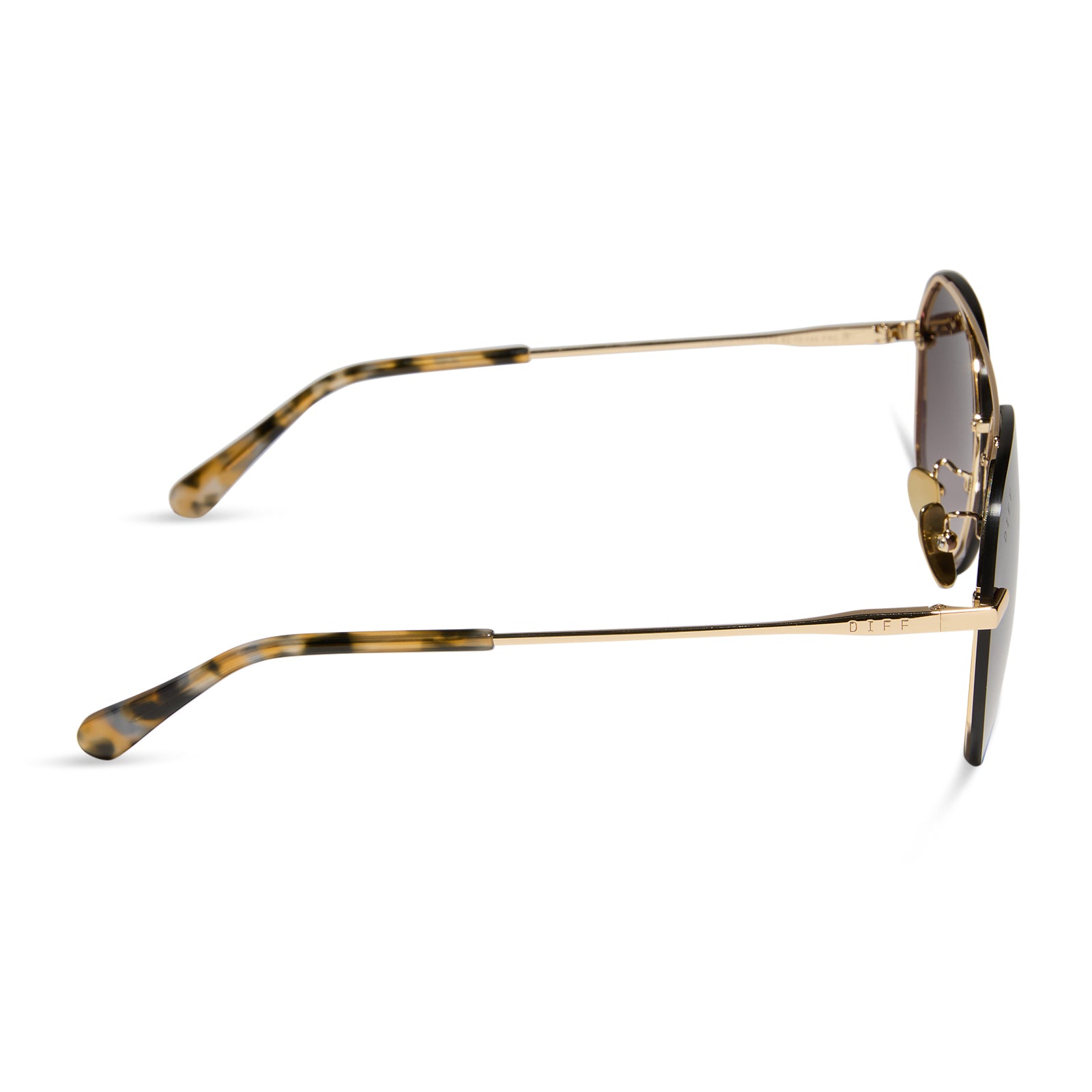 LENOX - GOLD + SEA TORTOISE TIPS + BROWN GRADIENT SUNGLASSES - Image 3