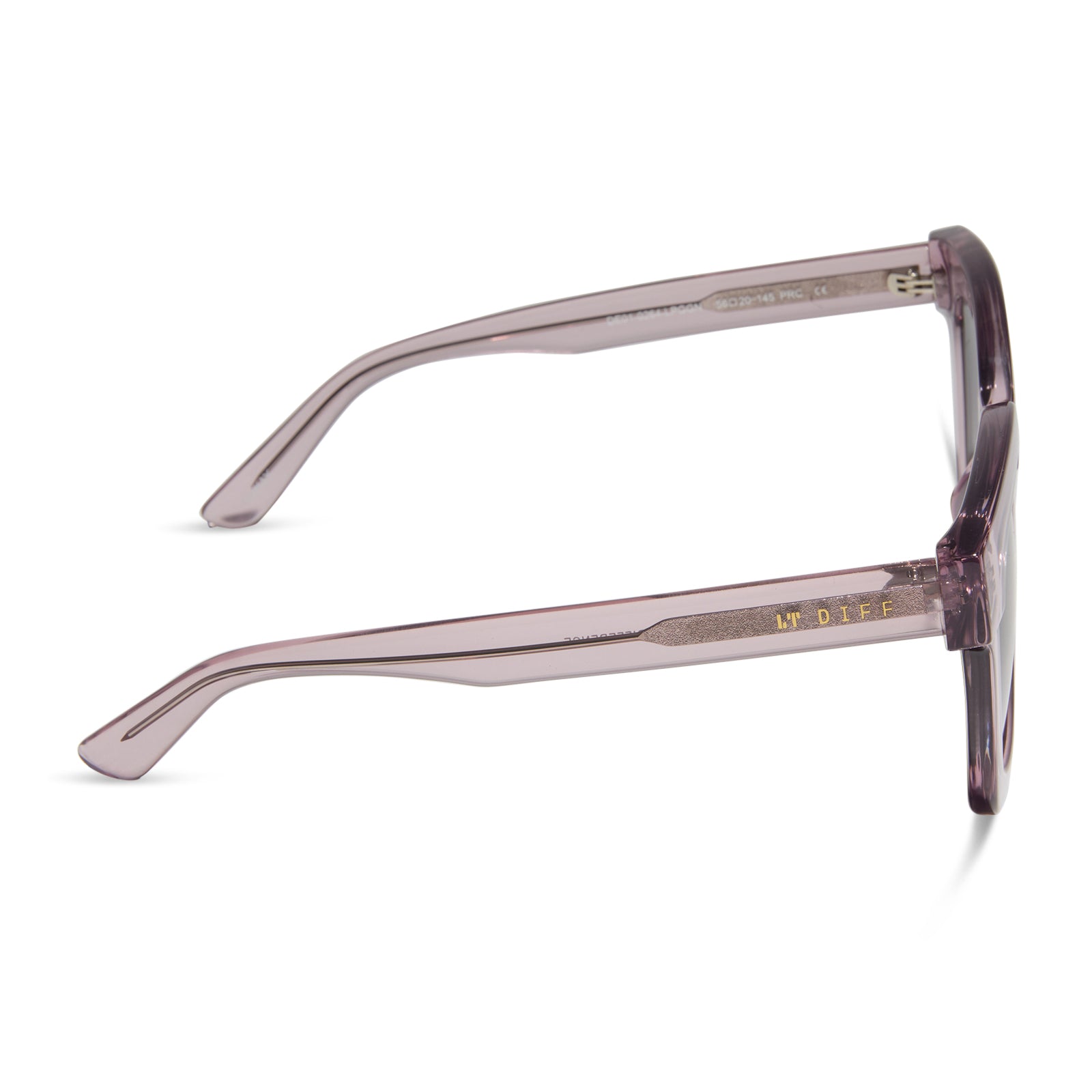 MAKAY - LIGHT PINK CRYSTAL + GREY GRADIENT SUNGLASSES - Image 3