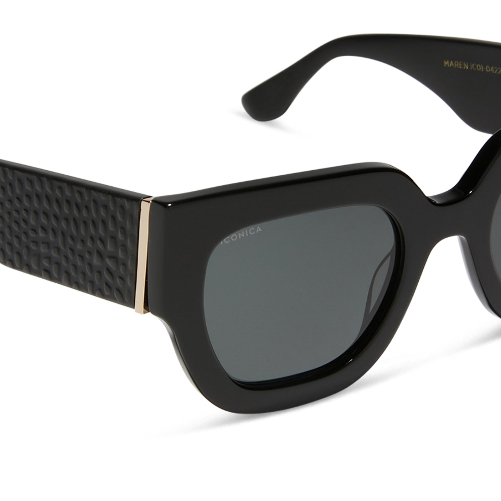 MAREN - BLACK + GREY + POLARIZED SUNGLASSES - Image 4