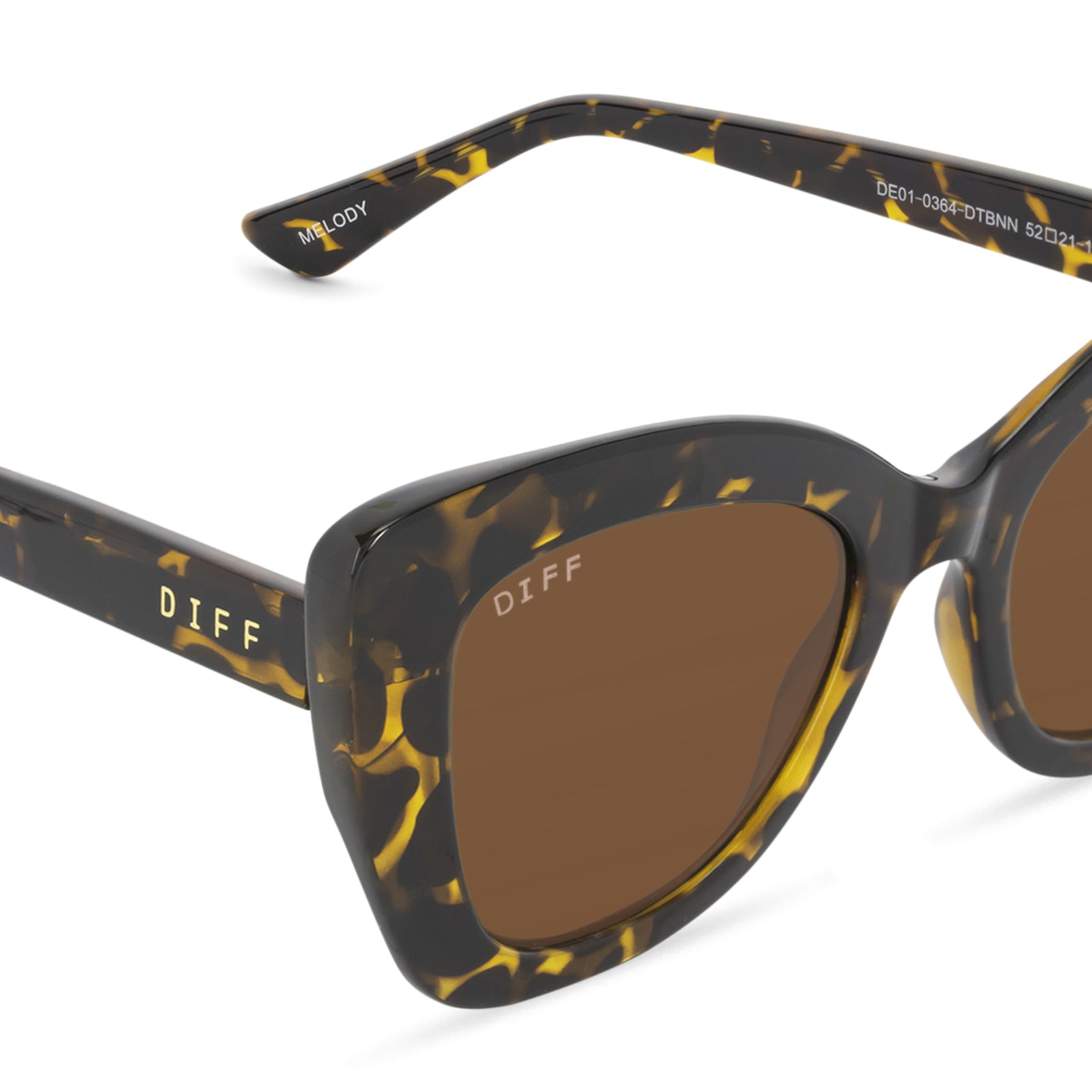 MELODY - DARK TORTOISE + BROWN SUNGLASSES - Image 4
