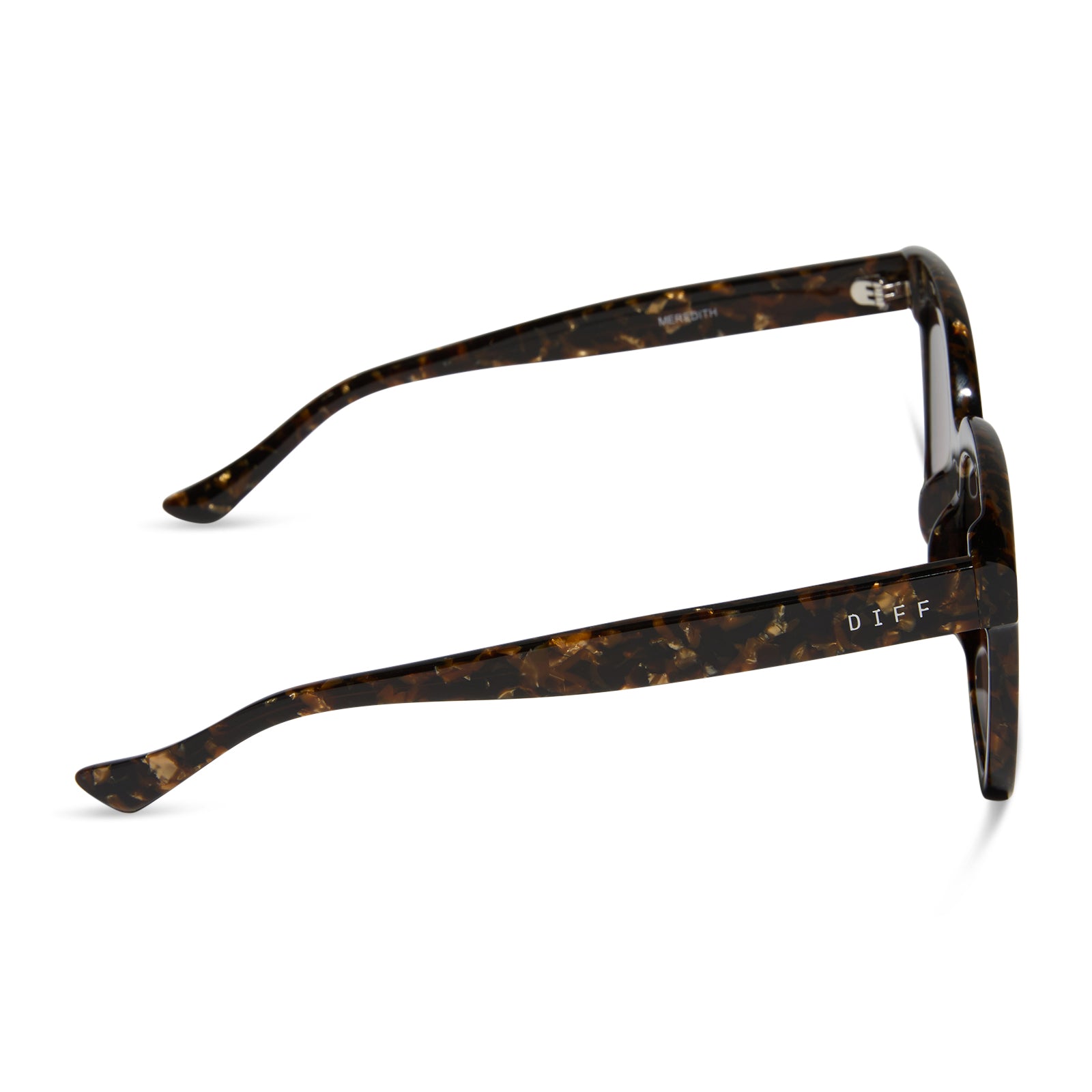 MEREDITH - GLITTER TORTOISE + BROWN GRADIENT SUNGLASSES - Image 3