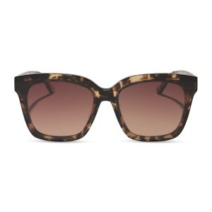 MEREDITH II - ESPRESSO TORTOISE + BROWN GRADIENT SUNGLASSES