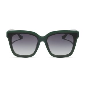 MEREDITH II - FAIRWAY GREEN + GREY GRADIENT SUNGLASSES