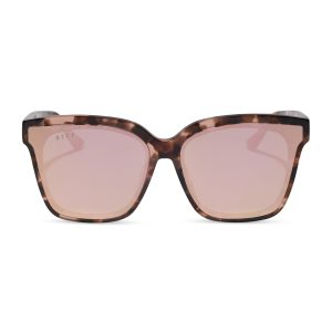 MEREDITH II - HIMALAYAN TORTOISE + TAUPE MIRROR SUNGLASSES