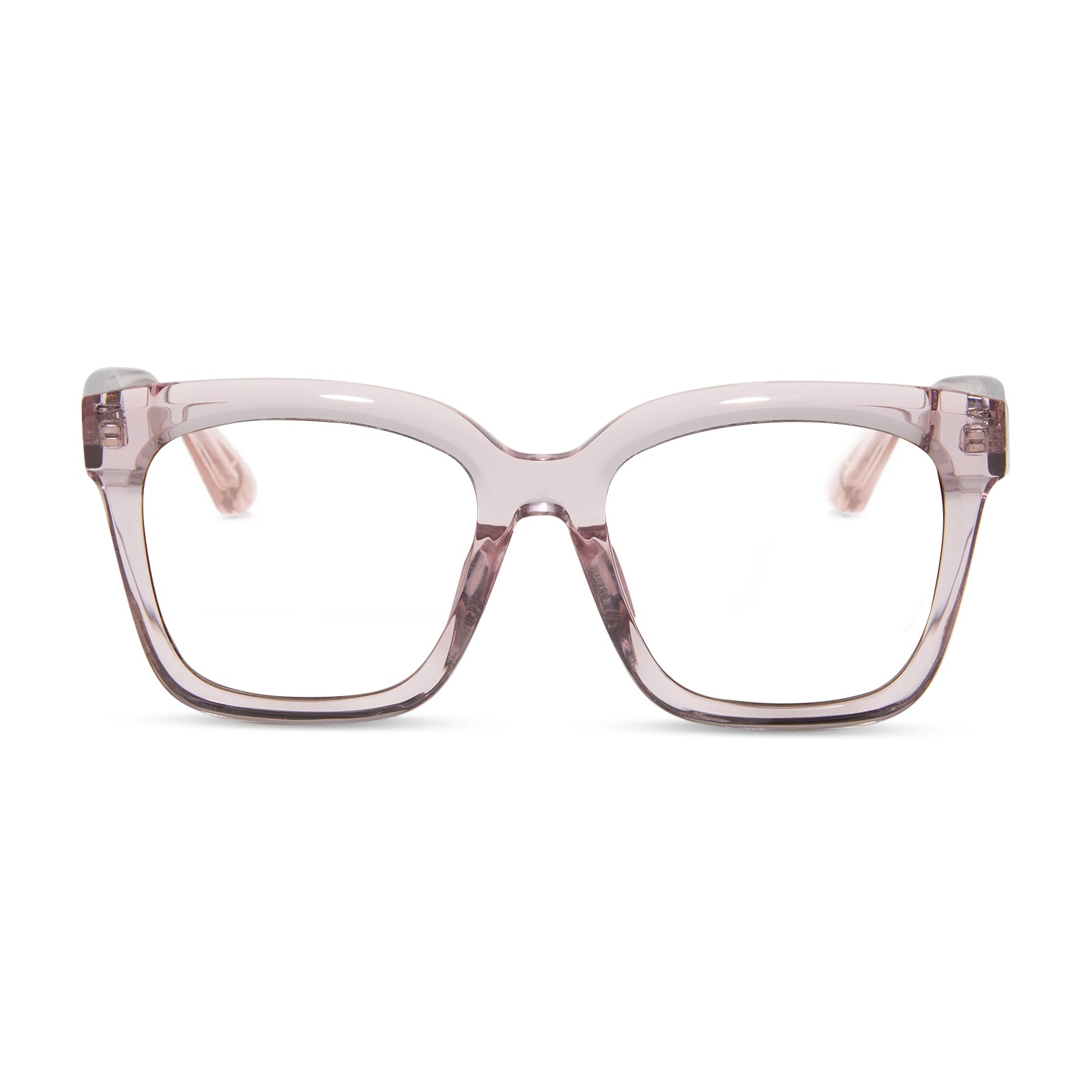 MEREDITH - LIGHT PINK CRYSTAL + GLASSES